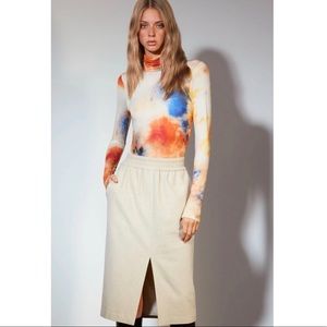 Aritzia Le Fou Olivine Wool Skirt